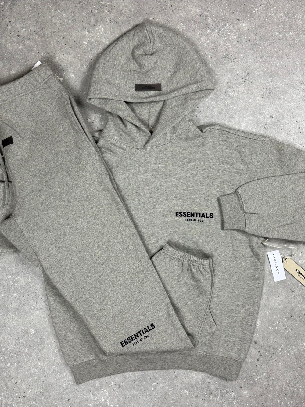 Essentials Heather Gray Logo Hoodie & Joggers Set